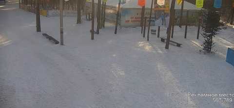 Вид с камеры на лыжную базу «Динамо»