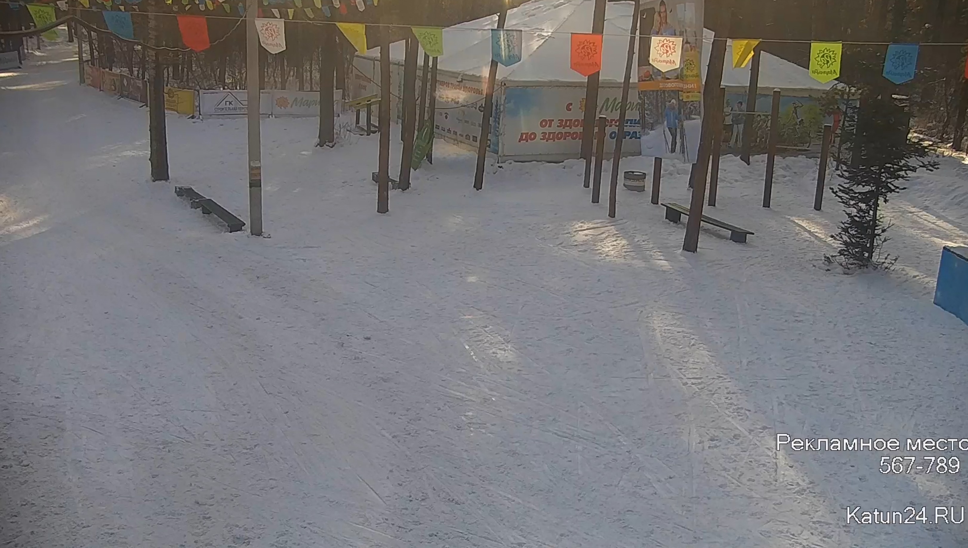Вид с камеры на лыжную базу «Динамо»