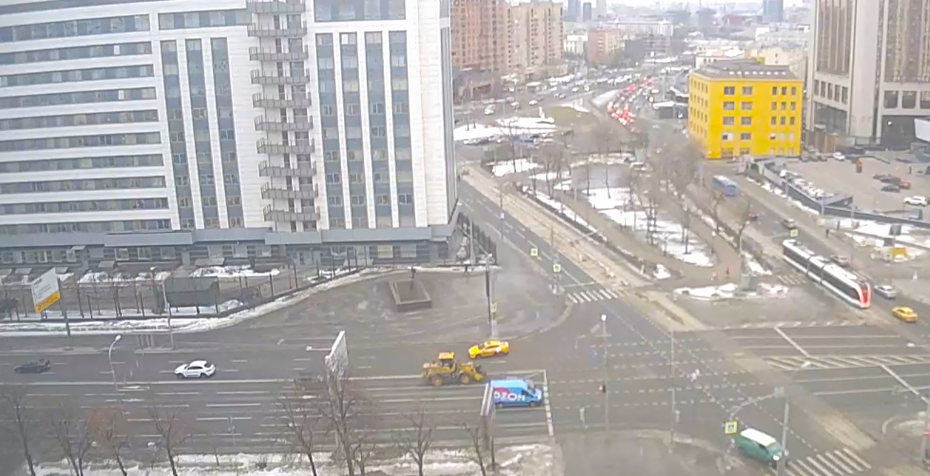 Вид с камеры: Площадь Крестьянская Застава, Волгоградский проспект, Москва